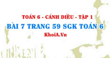 Bài 7 trang 59 SGK Toán 6 tập 1 Cánh Diều